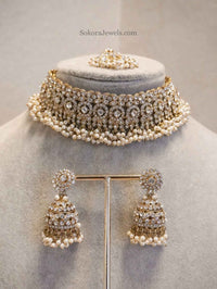 Clear Crystal Choker Set - SOKORA JEWELSClear Crystal Choker Set