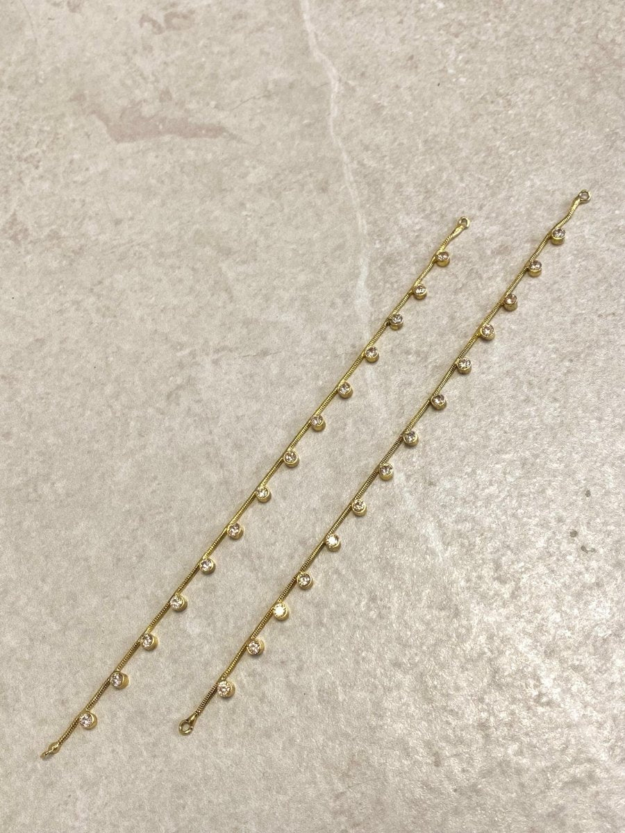 Clear Crystal Earring Chains - SOKORA JEWELSClear Crystal Earring ChainsEARRINGS