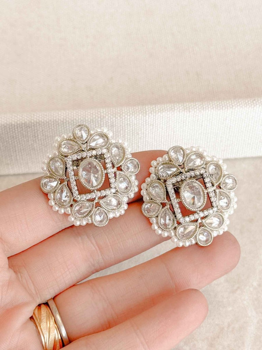 Clear Crystal Earring Tops - SOKORA JEWELSClear Crystal Earring Tops