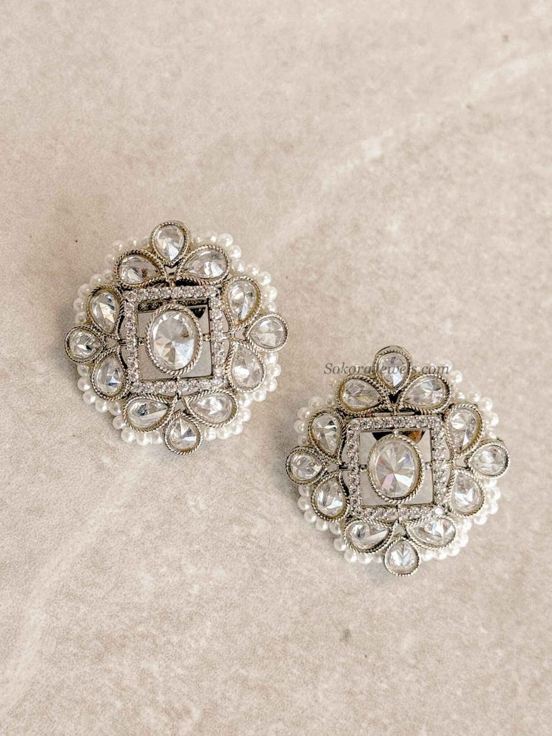 Clear Crystal Earring Tops - SOKORA JEWELSClear Crystal Earring Tops