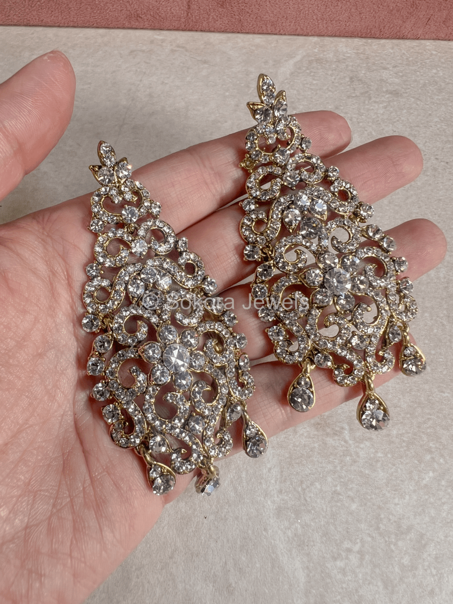 Clear Crystal Earrings - SOKORA JEWELSClear Crystal Earrings