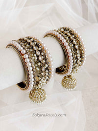 Clearance Crystal Jhumka Bangles - SOKORA JEWELSClearance Crystal Jhumka BanglesBANGLES