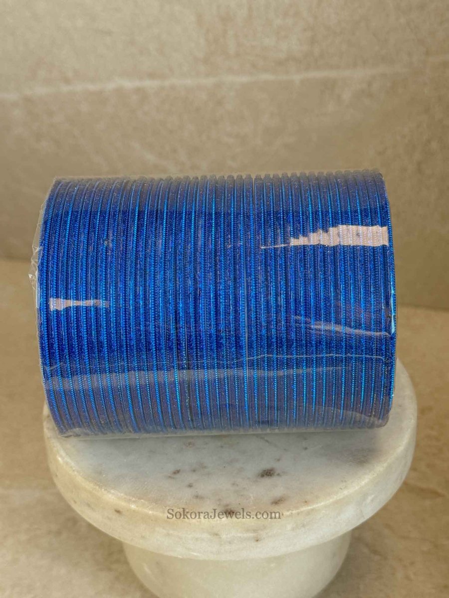 Clearance Electric Blue Bangles - SOKORA JEWELSClearance Electric Blue BanglesBANGLES