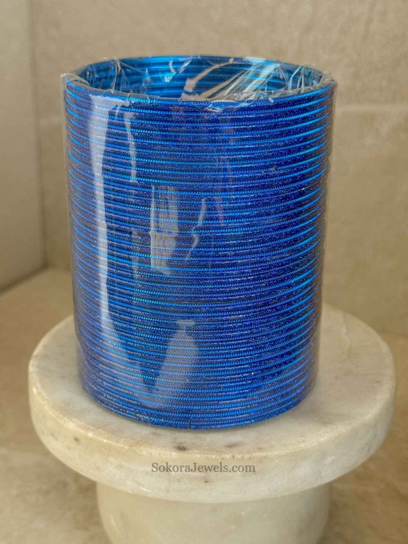 Clearance Electric Blue Bangles - SOKORA JEWELSClearance Electric Blue BanglesBANGLES