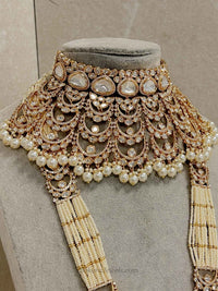 Clearance: Jemima Gold Plated Kundan Set - SOKORA JEWELSClearance: Jemima Gold Plated Kundan Set