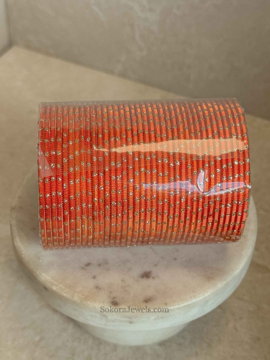 Clearance Orange Bangles - SOKORA JEWELSClearance Orange BanglesBANGLES