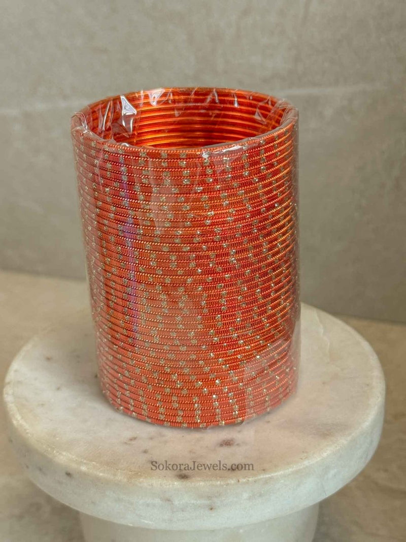 Clearance Orange Bangles - SOKORA JEWELSClearance Orange BanglesBANGLES