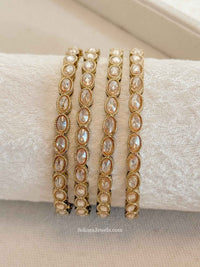 Clearance: Oval Crystal Bangles - Champagne - SOKORA JEWELSClearance: Oval Crystal Bangles - ChampagneBANGLES