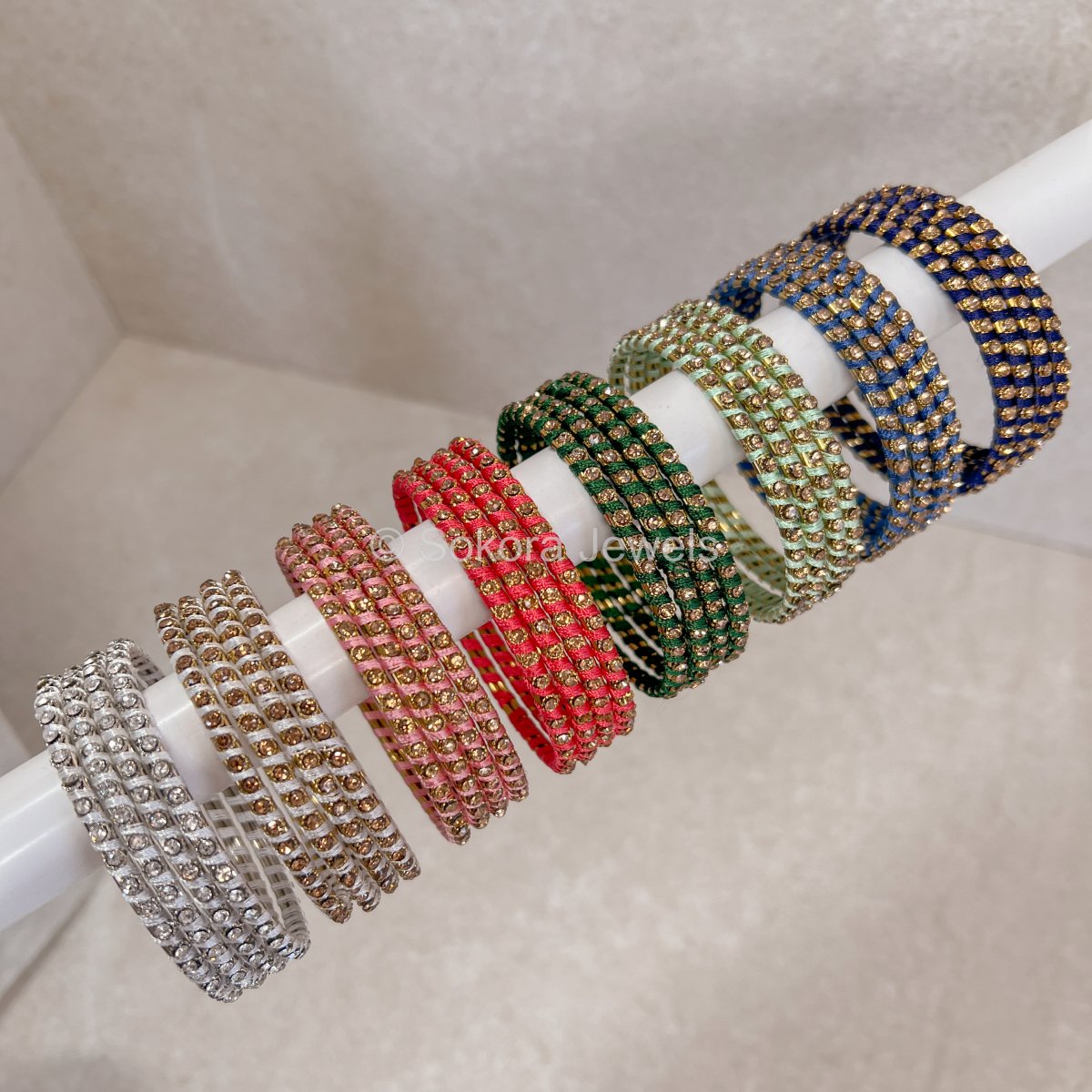 Coloured Thread Bangles - SOKORA JEWELSColoured Thread Bangles