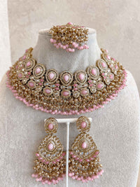 Colourful Antique Gold Necklace sets - SOKORA JEWELSColourful Antique Gold Necklace sets