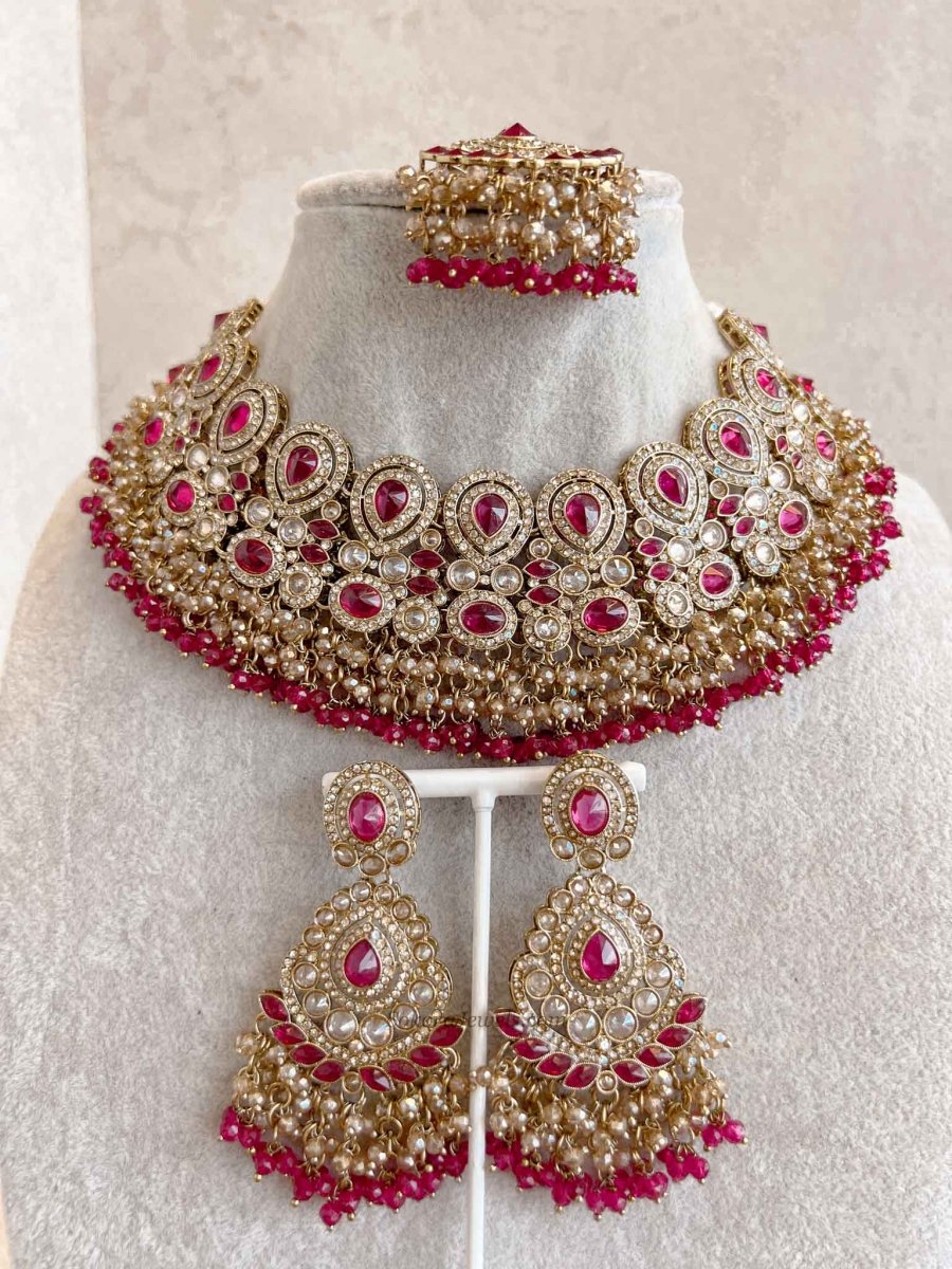 Colourful Antique Gold Necklace sets - SOKORA JEWELSColourful Antique Gold Necklace sets