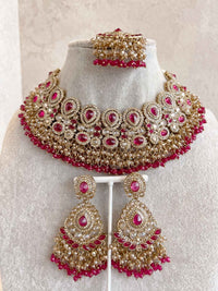 Colourful Antique Gold Necklace sets - SOKORA JEWELSColourful Antique Gold Necklace sets