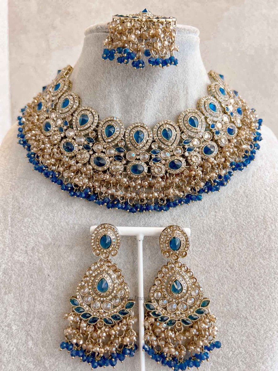 Colourful Antique Gold Necklace sets - SOKORA JEWELSColourful Antique Gold Necklace sets