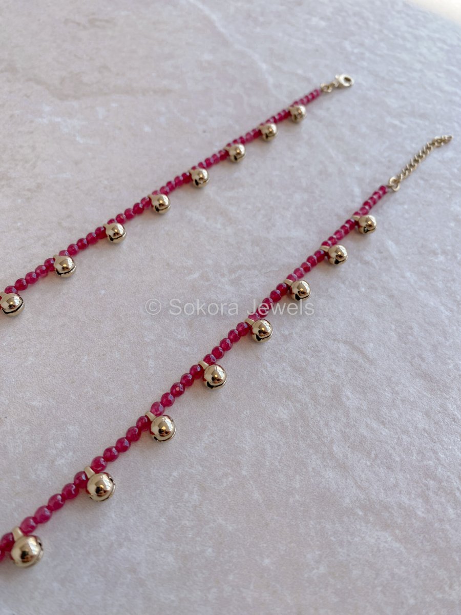 Colourful Bell Anklets - SOKORA JEWELSColourful Bell Anklets