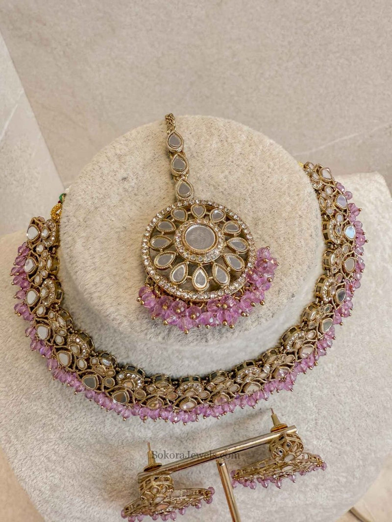 Colourful Mirrored Necklace sets - SOKORA JEWELSColourful Mirrored Necklace setsNECKLACE SETS