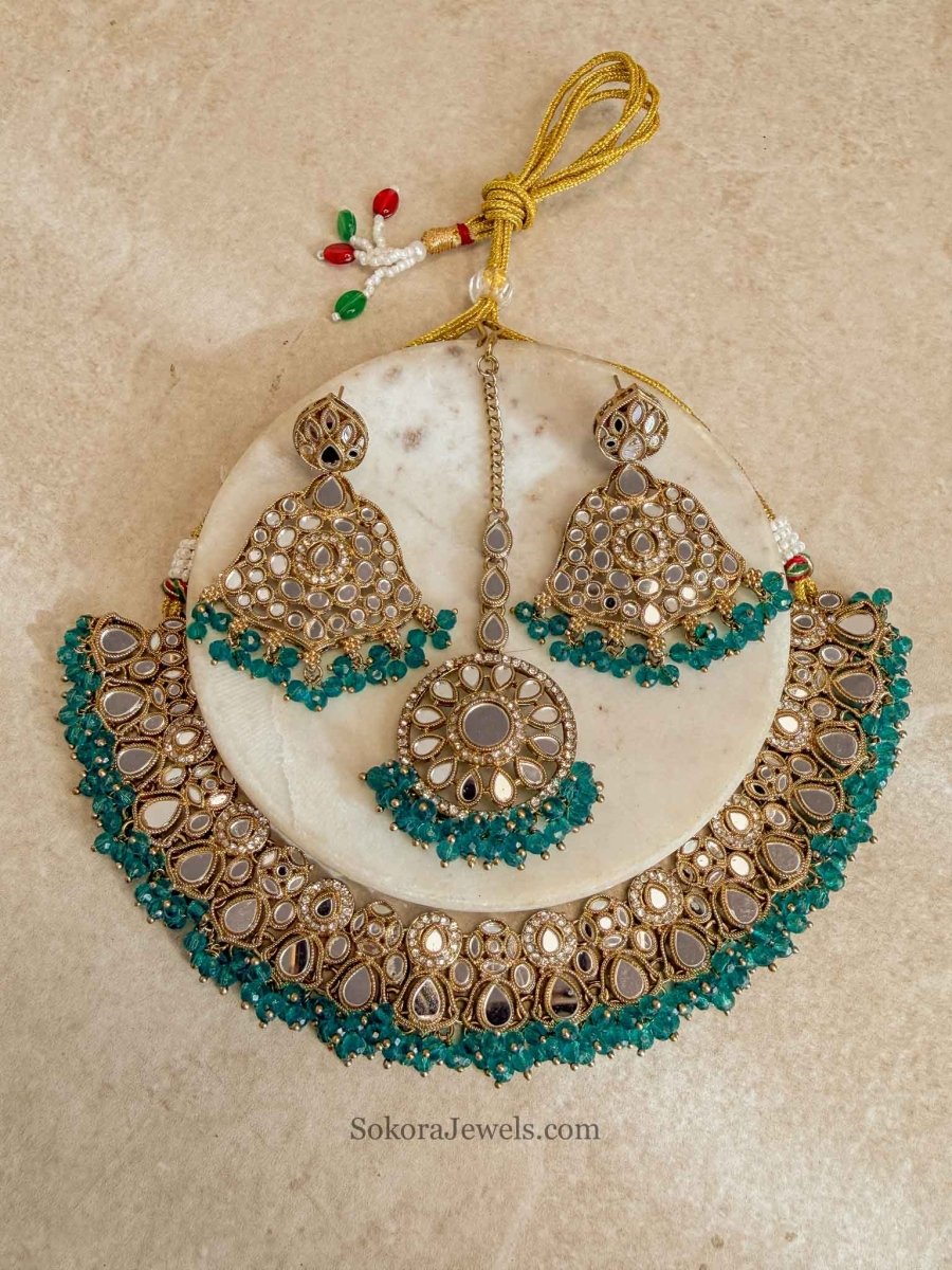 Colourful Mirrored Necklace sets - SOKORA JEWELSColourful Mirrored Necklace setsNECKLACE SETS