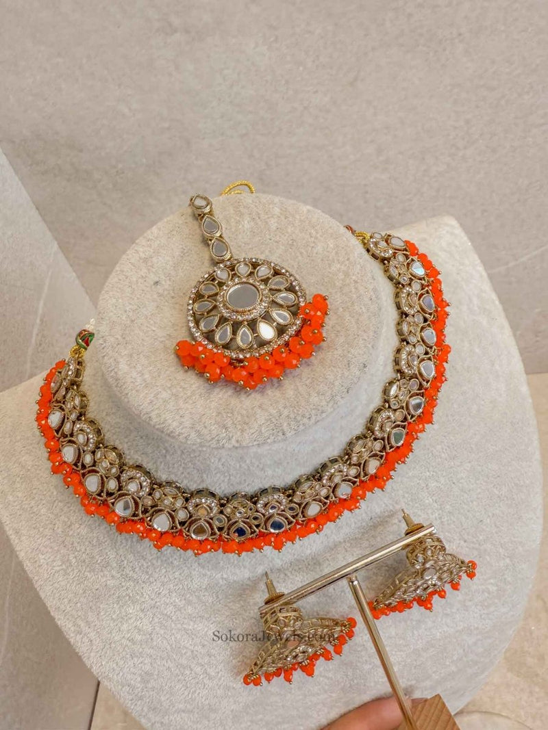 Colourful Mirrored Necklace sets - SOKORA JEWELSColourful Mirrored Necklace setsNECKLACE SETS