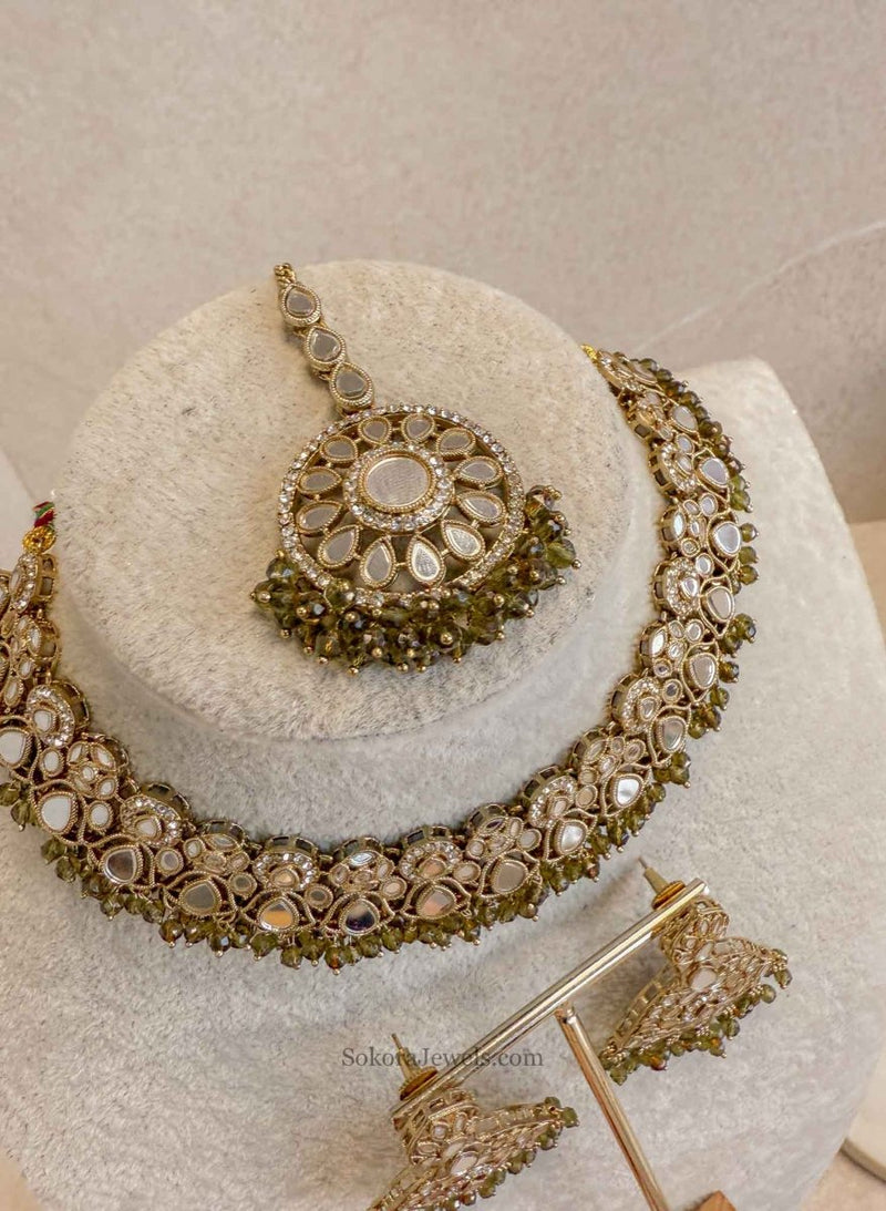 Colourful Mirrored Necklace sets - SOKORA JEWELSColourful Mirrored Necklace setsNECKLACE SETS