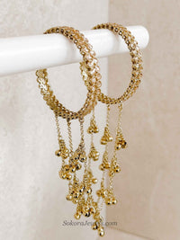 Connected Ghungroo Droplet Bangles - SOKORA JEWELSConnected Ghungroo Droplet BanglesBANGLES