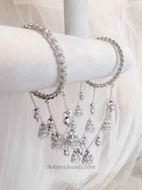 Connected Silver Jhumka Bangles - SOKORA JEWELSConnected Silver Jhumka BanglesBANGLES