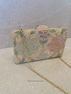 Cream & Pastel Floral Clutch Bag - SOKORA JEWELSCream & Pastel Floral Clutch Bag