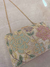 Cream & Pastel Floral Clutch Bag - SOKORA JEWELSCream & Pastel Floral Clutch Bag