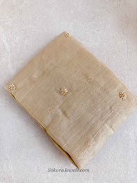 Crinkle Organza Occasion Golden Dupatta - SOKORA JEWELSCrinkle Organza Occasion Golden Dupatta
