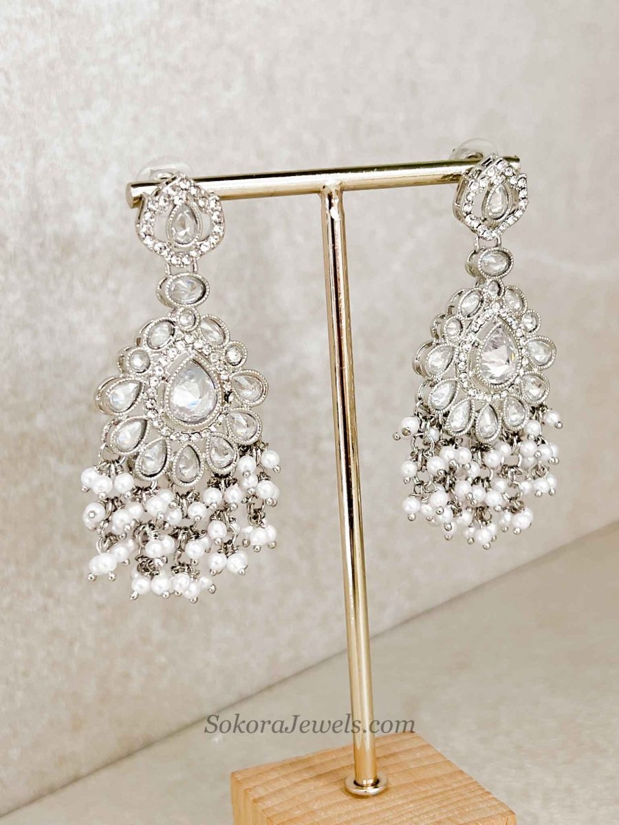 Crystal Chandelier Drop Earrings - SOKORA JEWELSCrystal Chandelier Drop Earrings