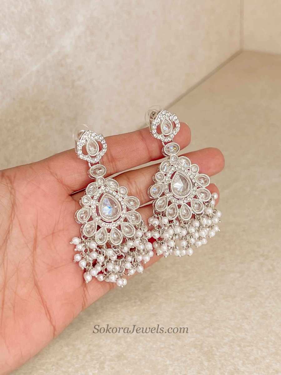 Crystal Chandelier Drop Earrings - SOKORA JEWELSCrystal Chandelier Drop Earrings