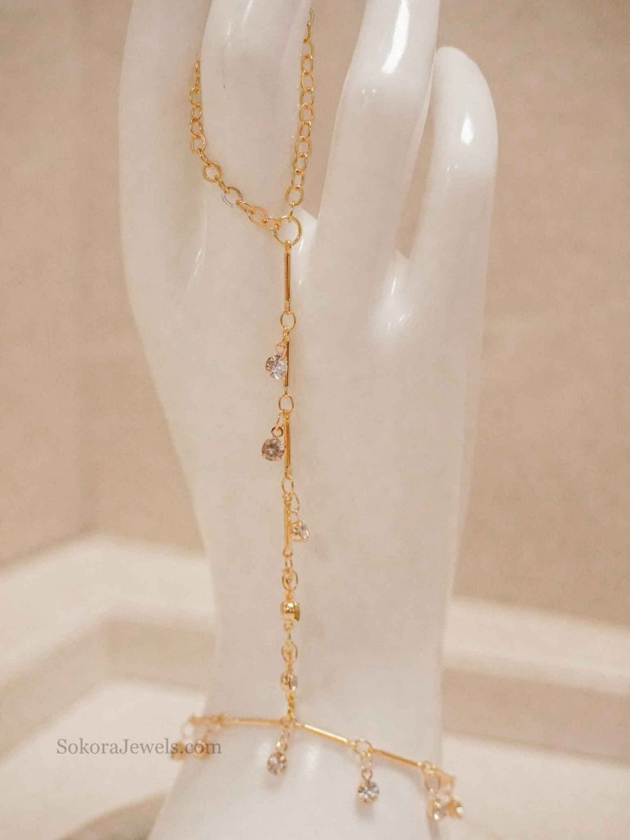 Crystal Charm Hand Harness - SOKORA JEWELSCrystal Charm Hand Harness