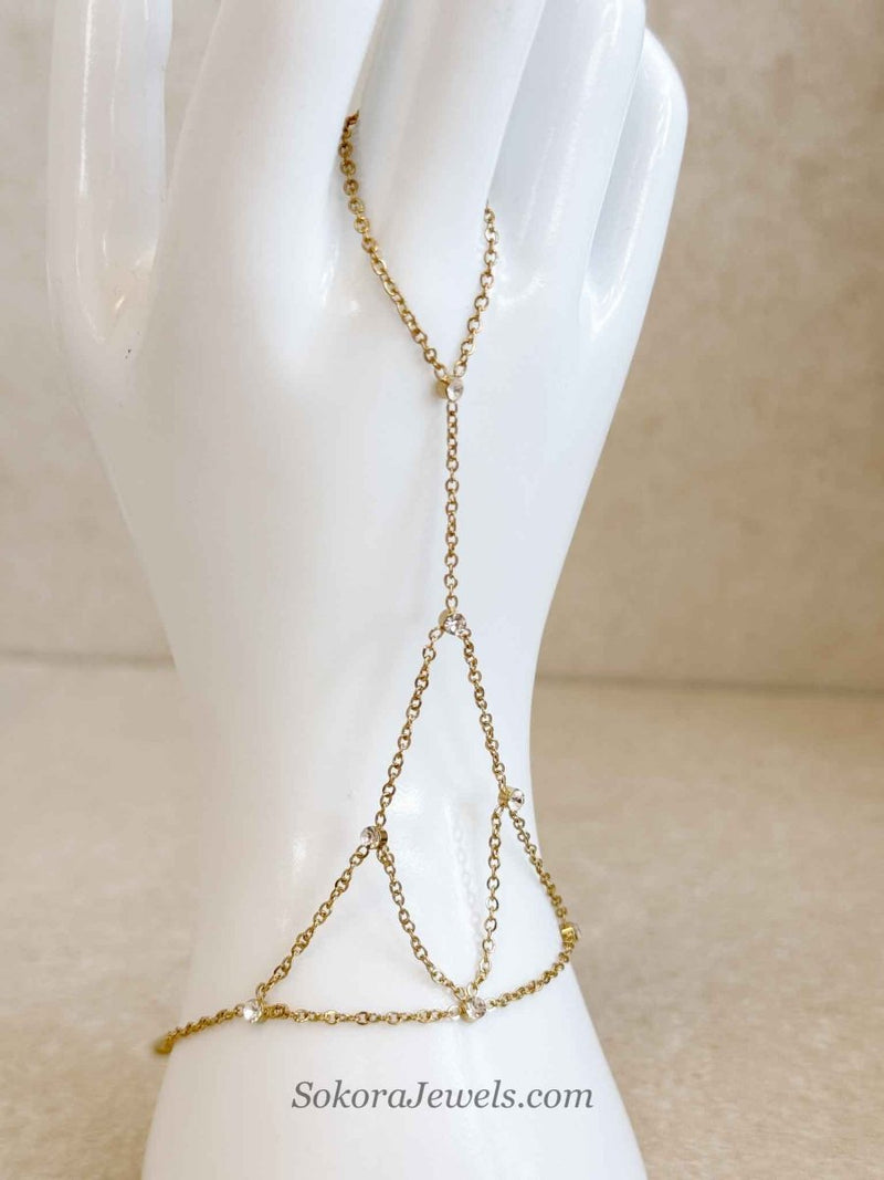 Crystal Charm Hand Harness - SOKORA JEWELSCrystal Charm Hand Harness