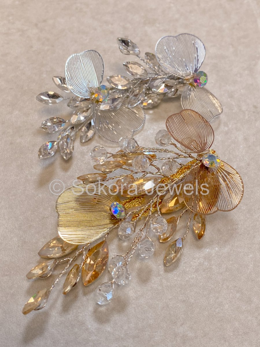 Crystal Detail Alligator Hair Clips - SOKORA JEWELSCrystal Detail Alligator Hair Clips