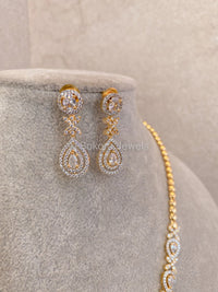 Crystal Drop Diamante Set - Gold/Clear - SOKORA JEWELSCrystal Drop Diamante Set - Gold/ClearNECKLACE SETS