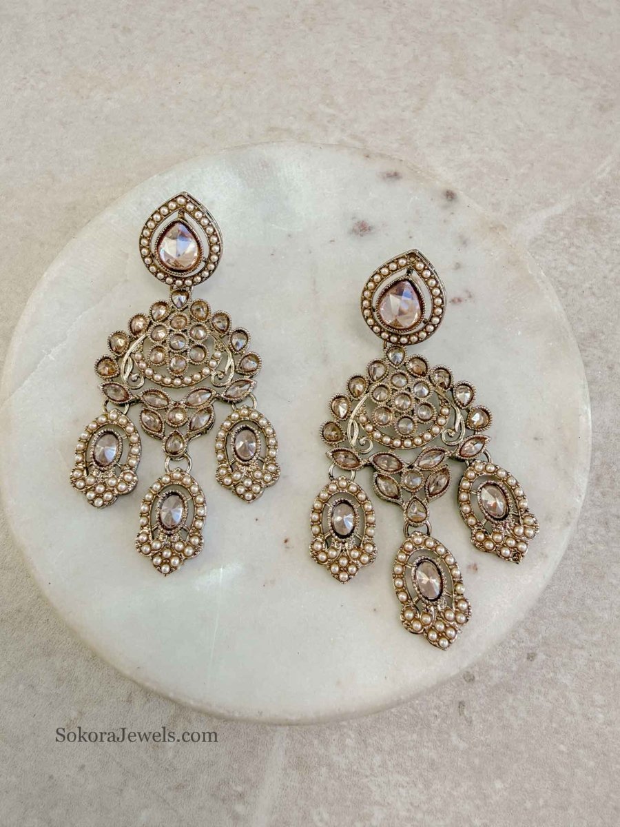 Crystal Droplet Earrings - SOKORA JEWELSCrystal Droplet Earrings