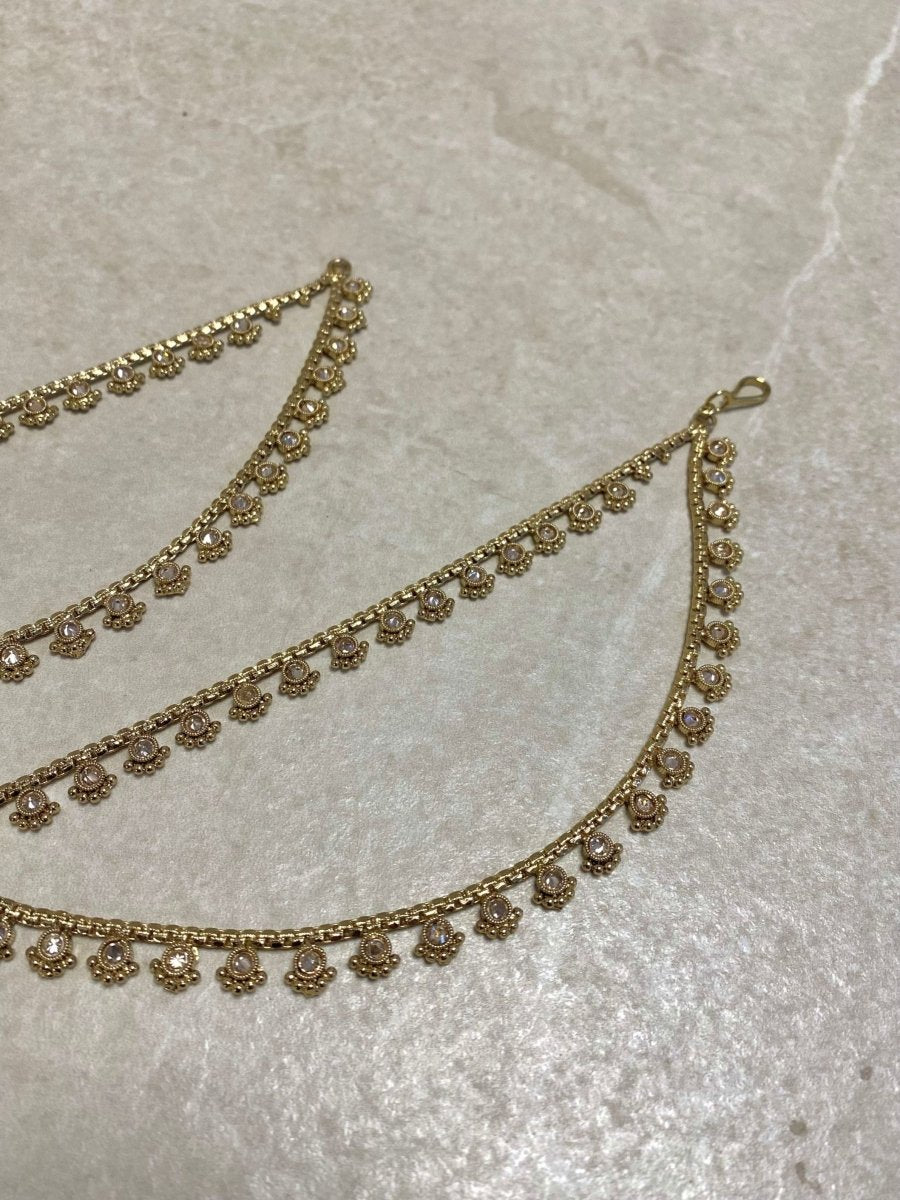 Crystal Earring chains - Champagne - SOKORA JEWELSCrystal Earring chains - ChampagneEARRINGS