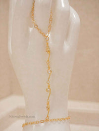 Crystal Zircon Charm Hand Harness - SOKORA JEWELSCrystal Zircon Charm Hand Harness