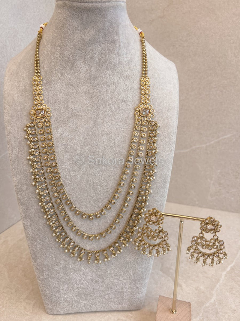 Cynthia Long Mala set - Golden - SOKORA JEWELSCynthia Long Mala set - GoldenNECKLACE SETS