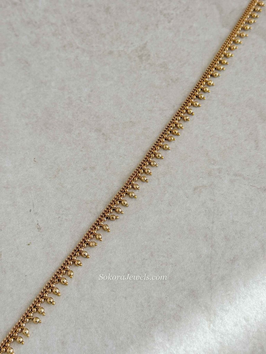 Dainty Gold Ball bead waist chain - SOKORA JEWELSDainty Gold Ball bead waist chain