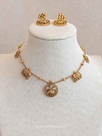 Dainty Kundan Elephant Motif Set - SOKORA JEWELSDainty Kundan Elephant Motif Set