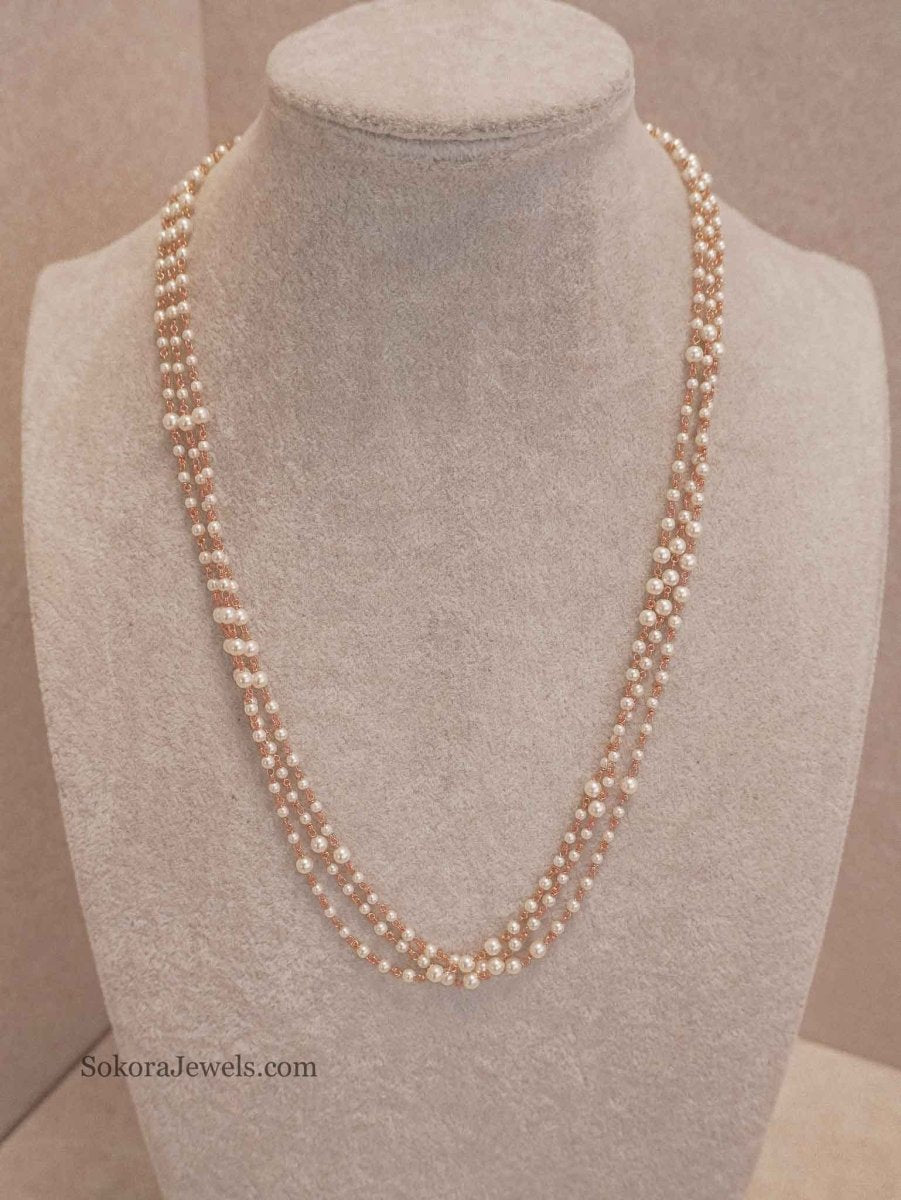Dainty Pearl Midi Mala - SOKORA JEWELSDainty Pearl Midi Mala