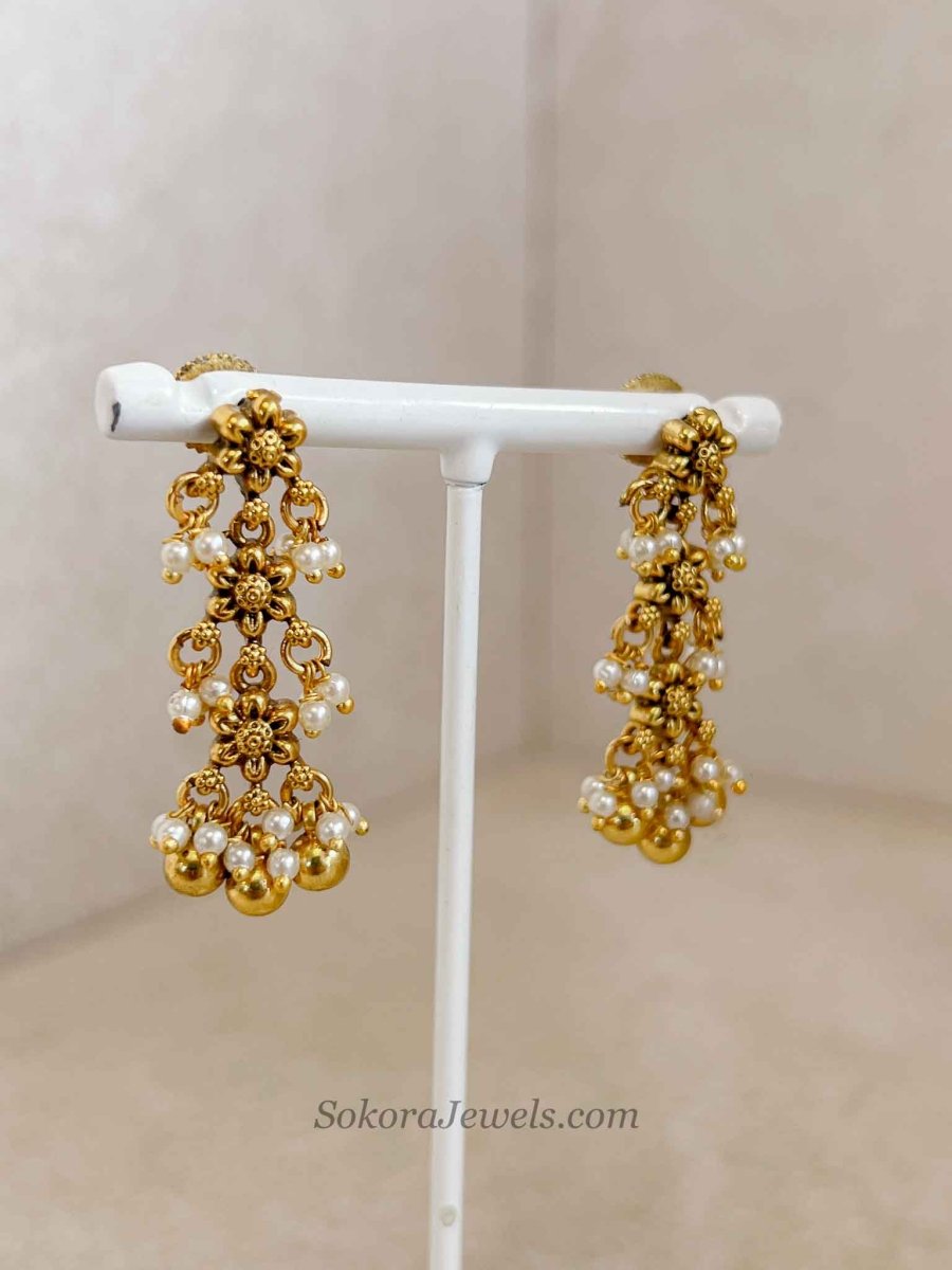 Daisy Floral Gold Plated Necklace & Earring Set - SOKORA JEWELSDaisy Floral Gold Plated Necklace & Earring Set