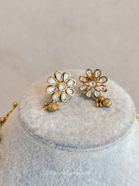 Daisy Kundan & Gold Ball Mala with Earrings - SOKORA JEWELSDaisy Kundan & Gold Ball Mala with Earrings