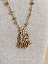 Daisy Kundan & Gold Ball Mala with Earrings - SOKORA JEWELSDaisy Kundan & Gold Ball Mala with Earrings