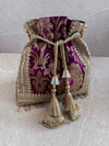 Damask Print Potli Bag - 7 Colour Options - SOKORA JEWELSDamask Print Potli Bag - 7 Colour Options