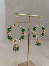 Dark Green Hoops - SOKORA JEWELSDark Green Hoops