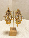Antique Gold Jhumka Earrings - Honey Gold