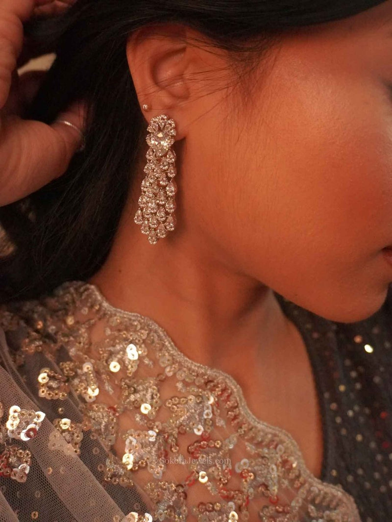 Diamante Droplet Earrings - SOKORA JEWELSDiamante Droplet Earrings