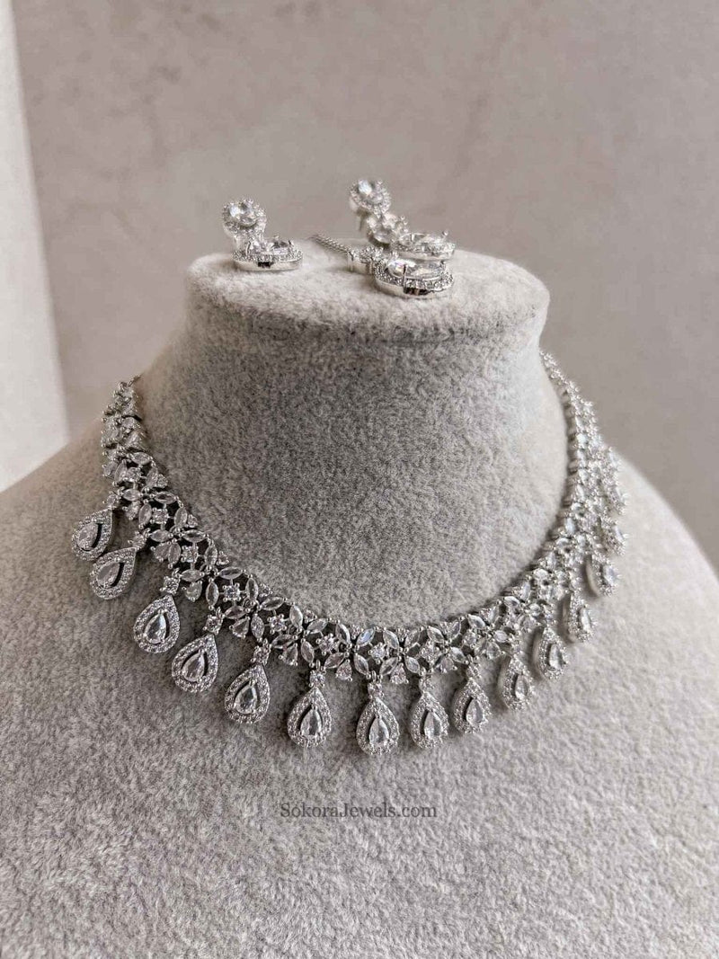 Diamante Droplet Set - SOKORA JEWELSDiamante Droplet SetNECKLACE SETS