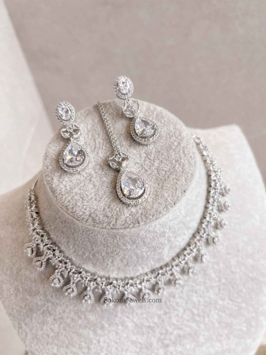 Diamante Droplet Set - SOKORA JEWELSDiamante Droplet SetNECKLACE SETS