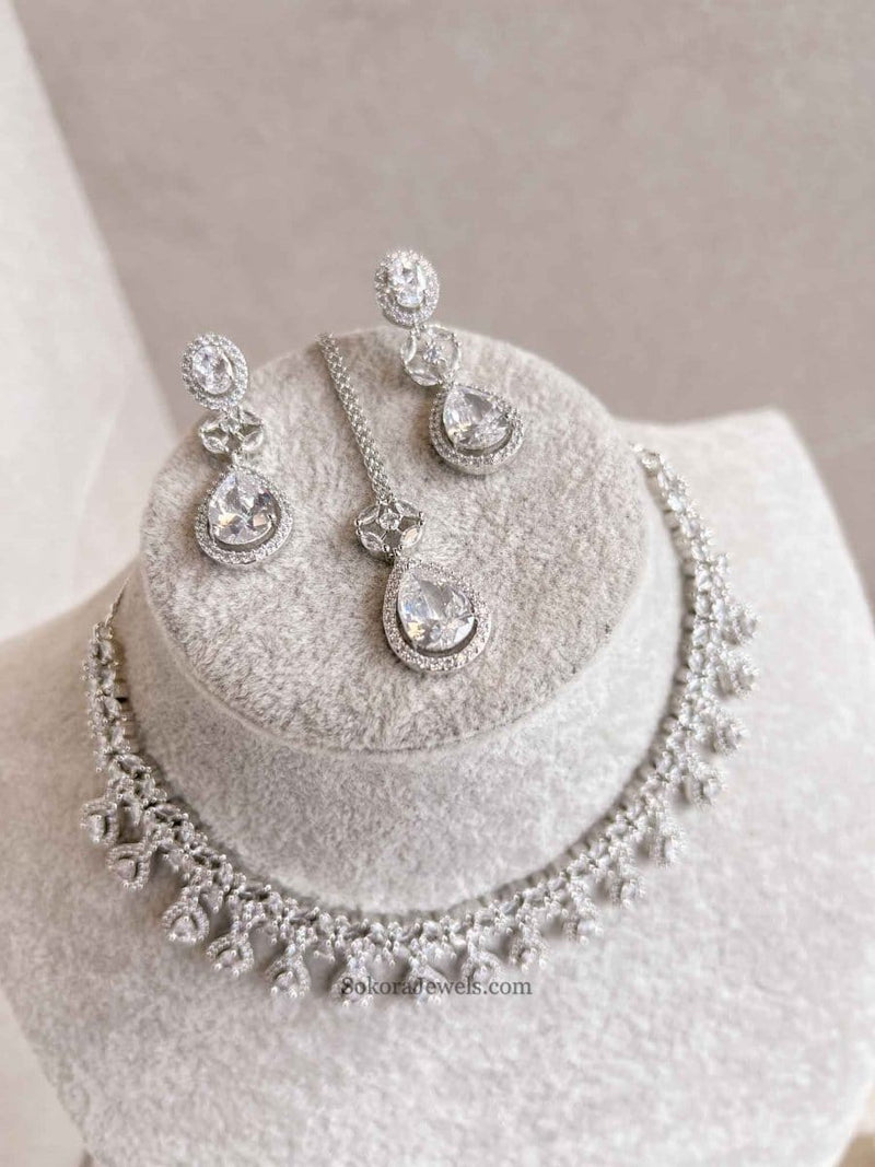 Diamante Droplet Set - SOKORA JEWELSDiamante Droplet SetNECKLACE SETS